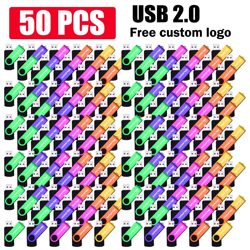 50pcs Free Custom Logo Real Capacity USB Flash Drive Usb 2.0 4GB 8GB 32GB 64GB Photography Gift Pendrive Memory stick 128mb 256m