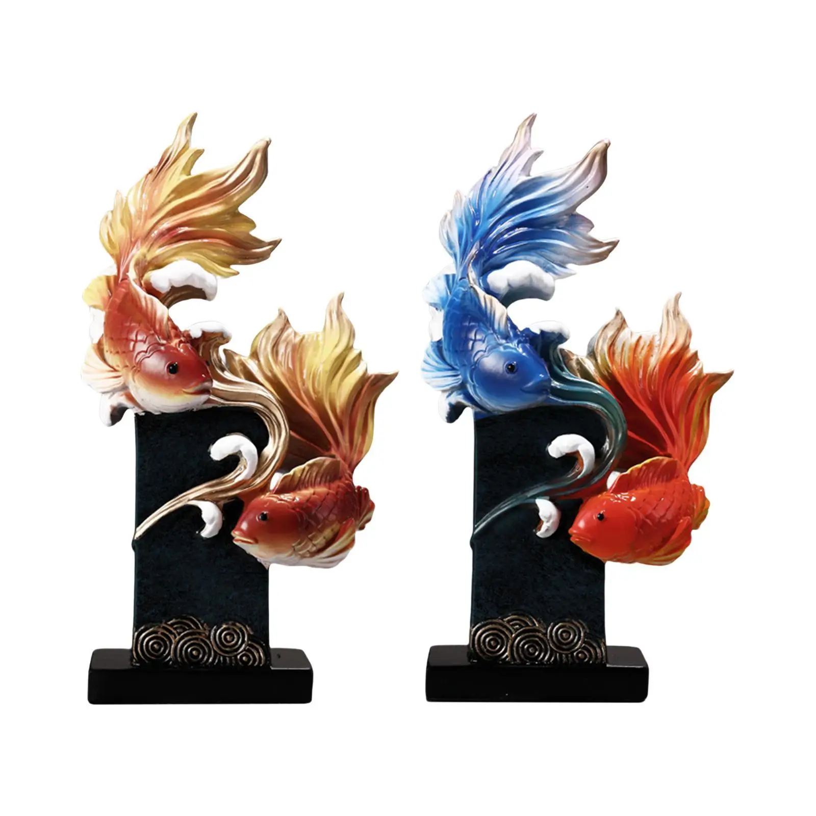 Feng Shui Carp Statue Creative Desktop Ornament for Home Bookshelf Office