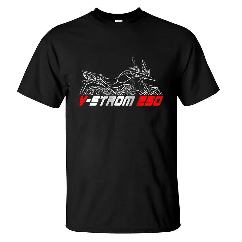 

2024 men T shirt casual T-shirt Suzukis V-Strom 250 graphic summer short sleeves 100% cotton S-3XL cool tee