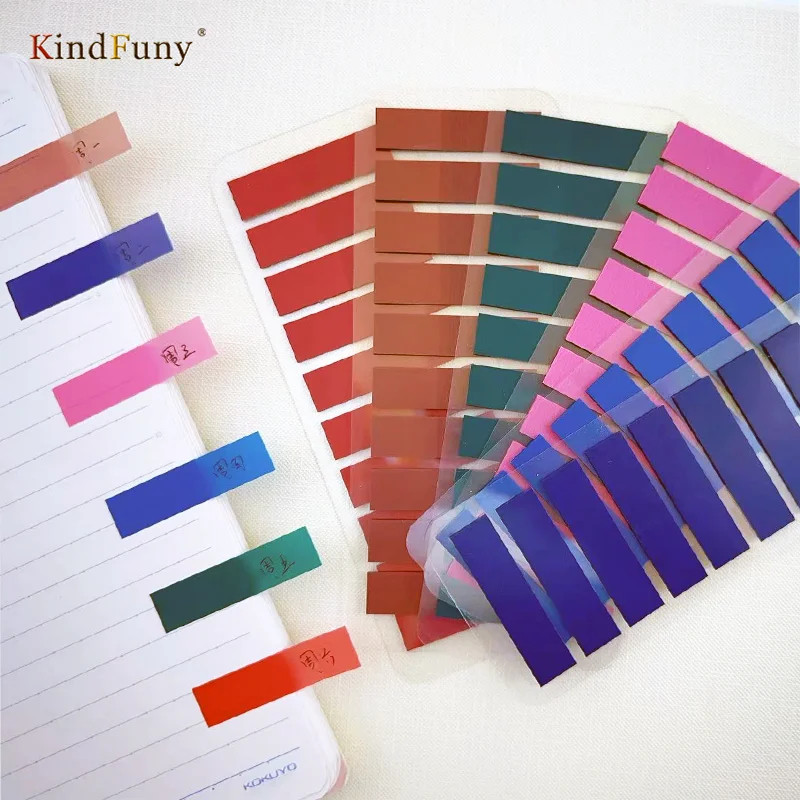 KindFuny 1200Pc Index Tabs Self Adhesive Stationery Markers Transparent Waterproof Sticky Notes Classify Files Flags Posted It