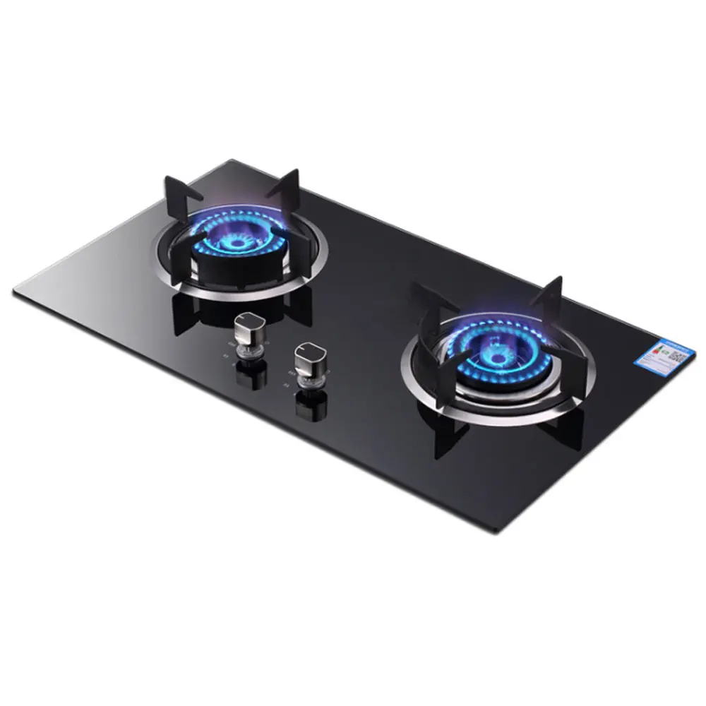 Household Gas Stove Cooktop Double-burner Gas Cooker Furnace Tempered Glass Gas Hob fogao cooktop estufas de gas para casa