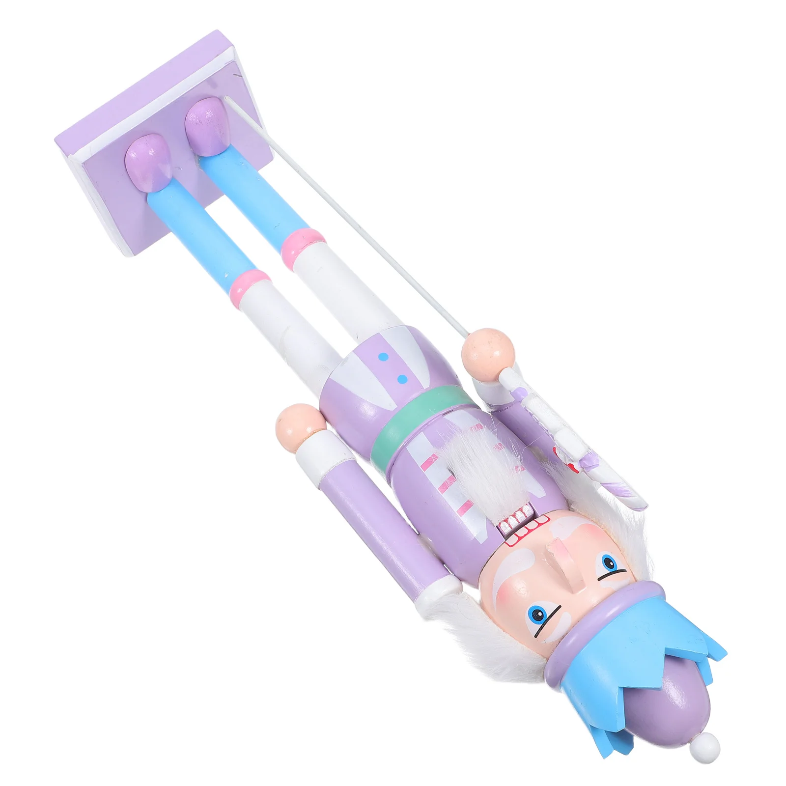 

Wooden Nutcracker Soldier Christmas Decoration 38 Cm Traditional Puppet for Holiday Party Table Shelf Fireplace