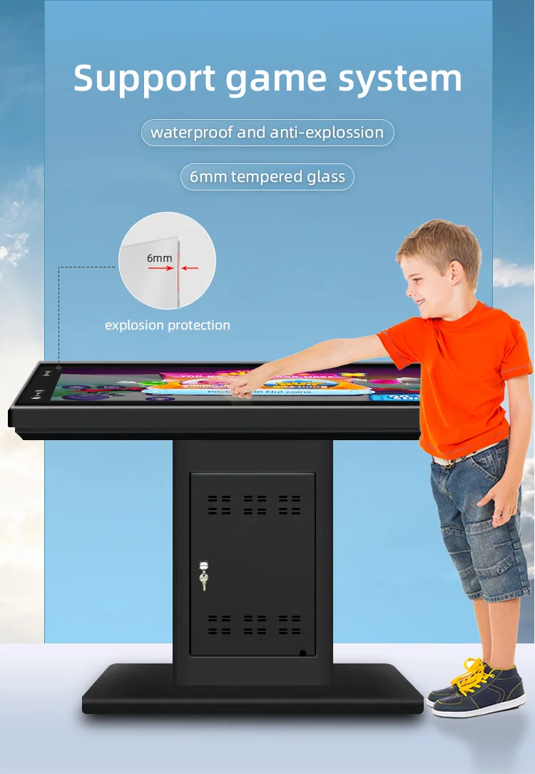 Wasserdichter Kinderspieltisch mit digitalem Touchscreen