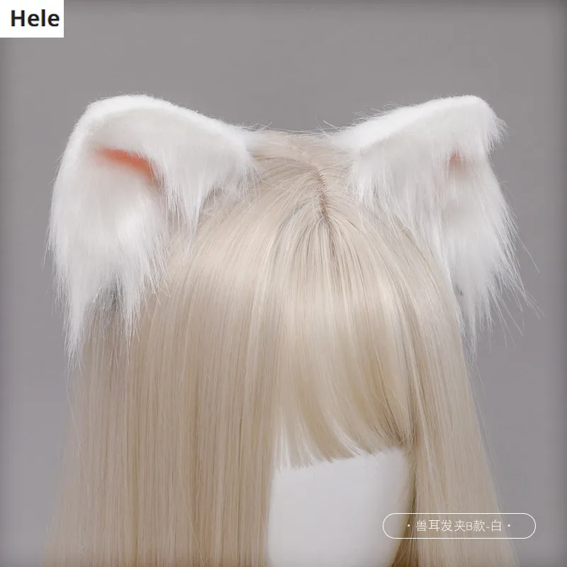 

Boutique COS Anime Beast Ear Japanese plush headwear Lolita cat ear JK fox ear accessory handmade ear hair clip Custom COSPLAY