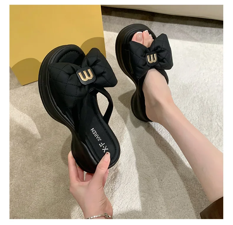 2026 Sommer Neue Mode Damenschuhe Pantoletten Bequeme Plateau-Schuhe Hohe Absätze Freizeit Blumen Outdoor Strand Pantoffeln für Frauen – Detail 18