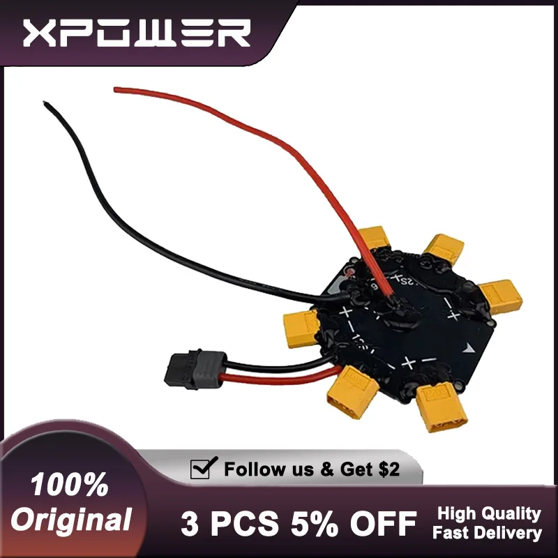 

Плата распределения питания 200А, модуль PDB 6S, 12S, 14S, двухслойный для FPV гоночного дрона, квадрокоптера, системы управления питанием