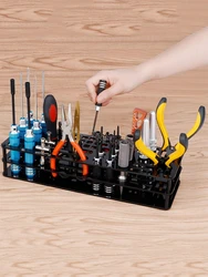 Portable Cross Screw Driver Storage Rack Organizers RC Tools Kit Plastic Tool Storage Box Screwdriver Organizers Holder