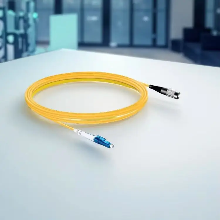 LSZH OS2 Single Mode Simplex Fiber Cable LC UPC to FC UPC Patch Cord Suitable for FTTH and Telecom Equipment Connection