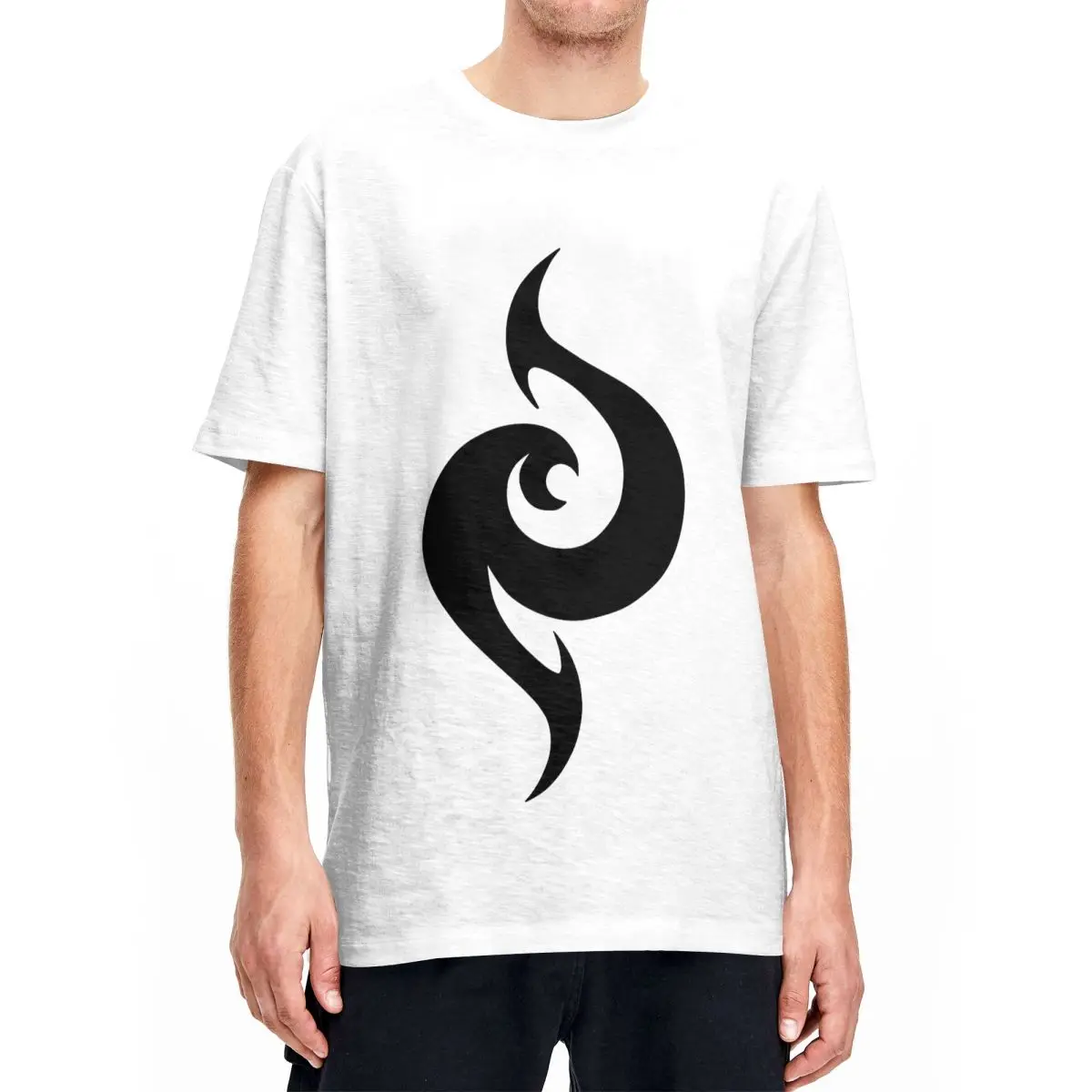 Men's Wuthering Waves Fusion Symbol Game T Shirts Black Cotton Clothing Summer Short-Sleeve T-Shirt O-Neck Harajuku Tee Shirt