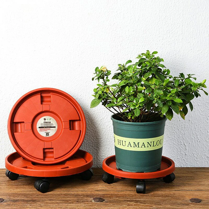 Flowerpot Tray Thickened Universal Wheel Flowerpot Water Collection Base Bottom Support Movable Flower Pot Tray Garden Tool