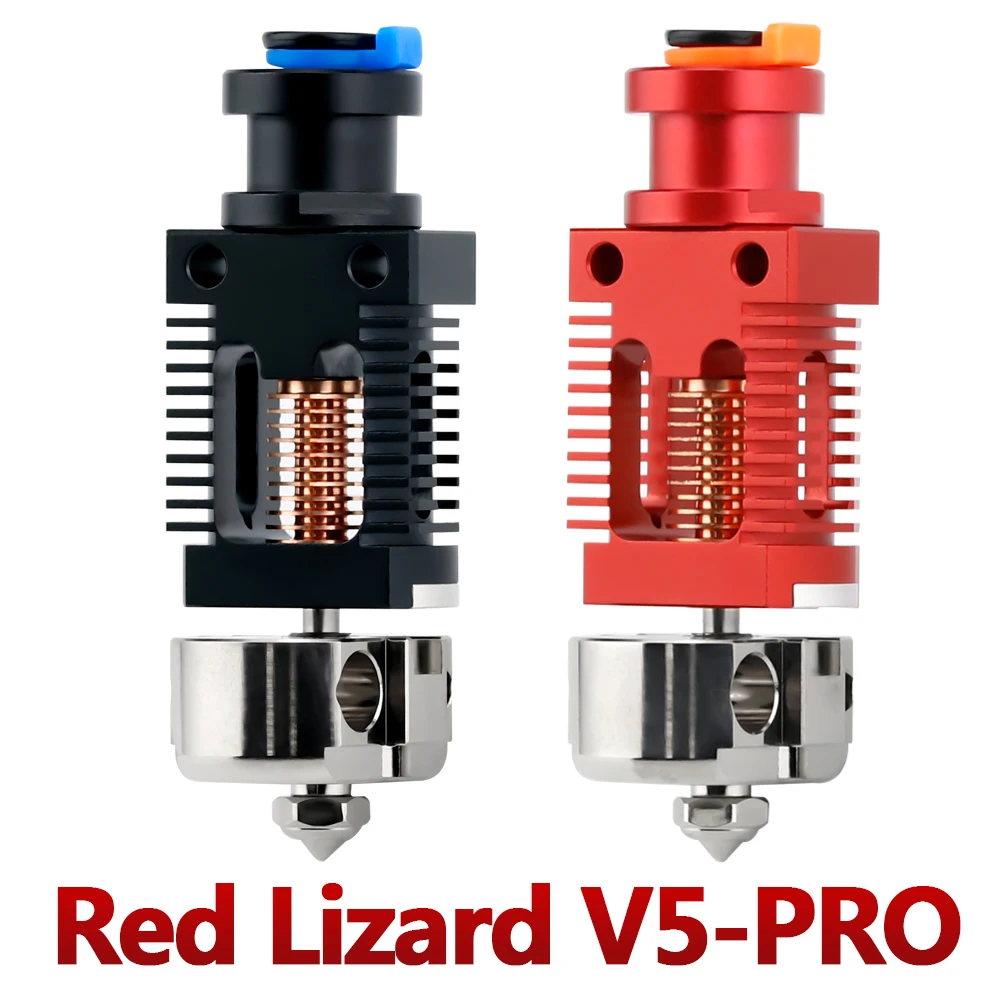 ELVES 3D Red Lizard V5 Pro V6 Hotend Assembled Bi-Metal HeatBreak Plated Copper Hotend for CR-10 CR10S Ender-3 V2 Ender-3