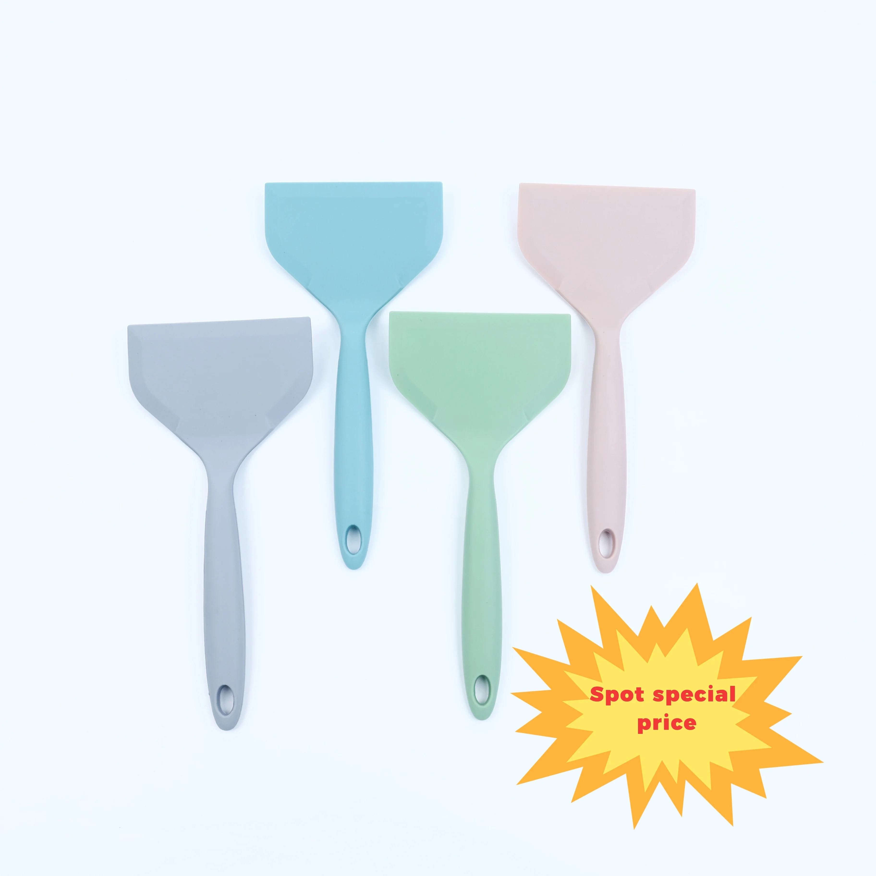 Silicone kitchen spatula spoon cooking utensils kitchen scraper beef meat egg wide pizza cooking tools spatula