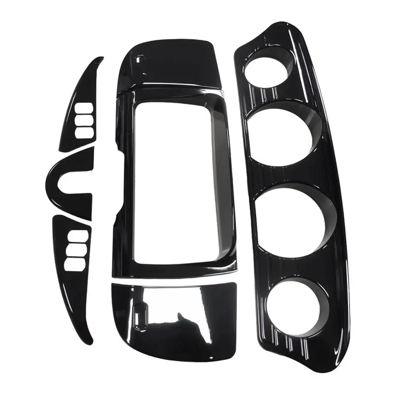 Dash Switch Panel Kit For Touring Models Electra Street Glide 14-23 Gloss Black Gauge Stereo Accent Trim Cover