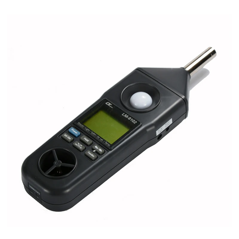 

LUTRON LM-8102 Multi-function Five-In-One Digital Noise Meter Temperature and Humidity Anemometer Thermometer