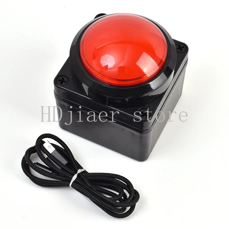 

100MM USB Custom Button Remote Control – Buzzer Switch for Lottery Machines, Computers & Shortcut Devices (2m Cable)