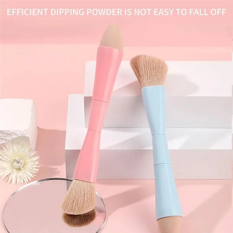 

B26C-Double Ended Makeup Brush 4-In-1 Retractable Travel Cosmetic Brush Multifunctional Concealer Sponge Brush For Eyeshadow