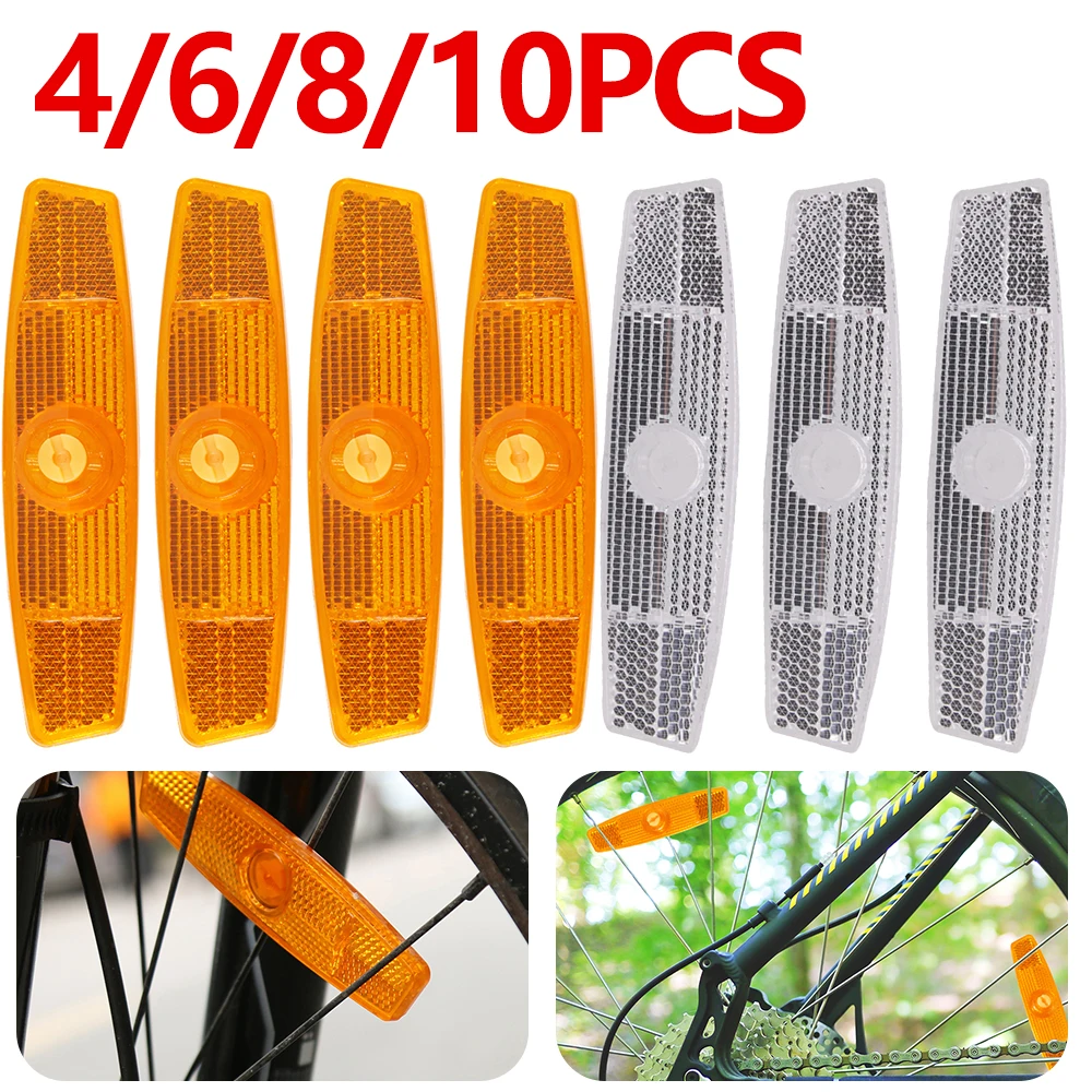 4-10pcs Bike Spoke Reflectors MTB Road Bike Warning Spoke Safety Reflector Lights Bicycle Wheel Rim Lights Cycling Accessories