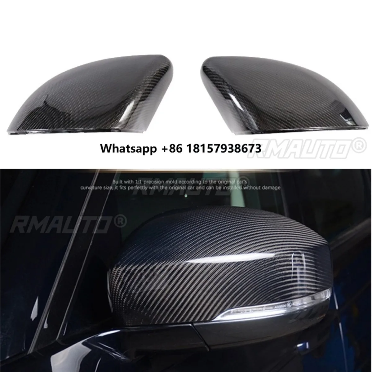 

Car Side Mirror Cover Side Wing Mirror Covers Caps Body Kit For Range Rover Executive Sport Discovery 5 2013-2022 Styling Kits