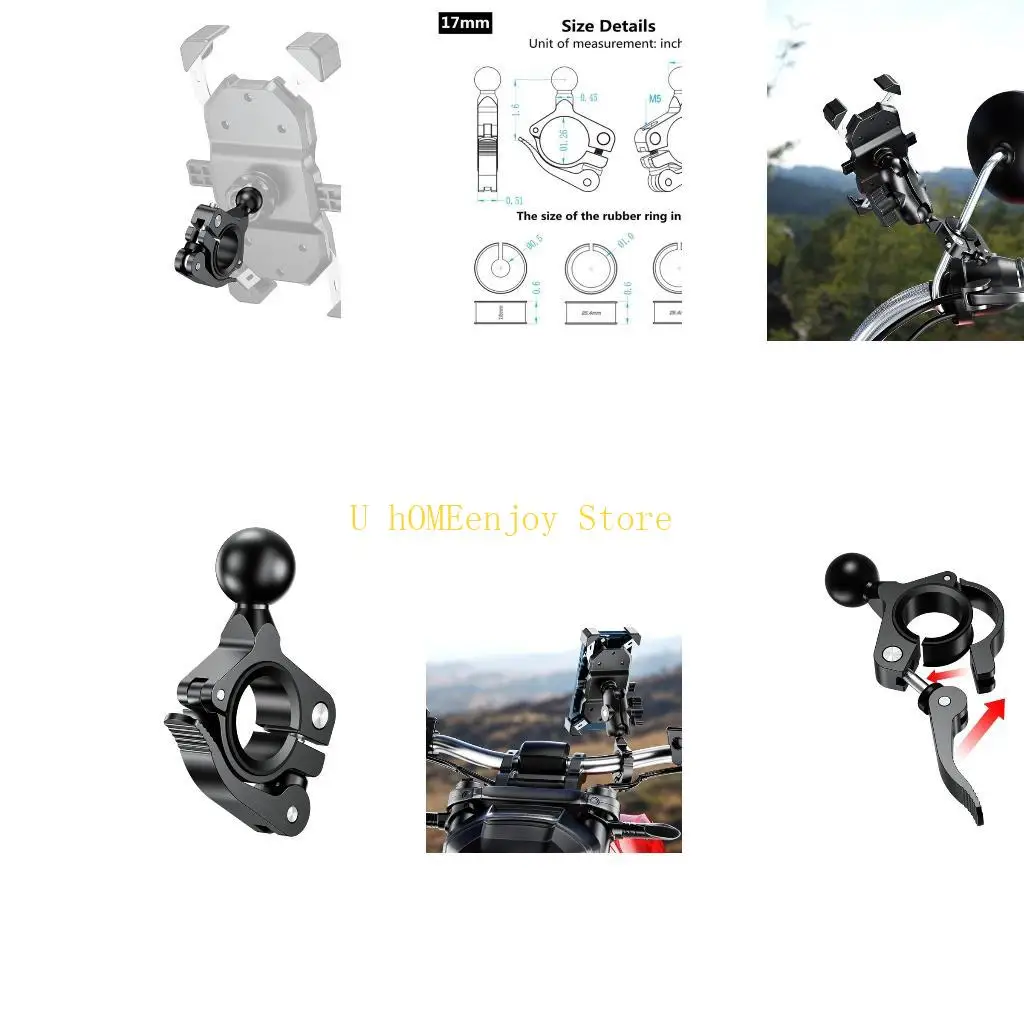 

B0KF 1IN велосипедный мотоцикл мобильный кронштейн с фиксированным смесительным шлифовкой руля Мотоцикл Мобильный телефон GPS