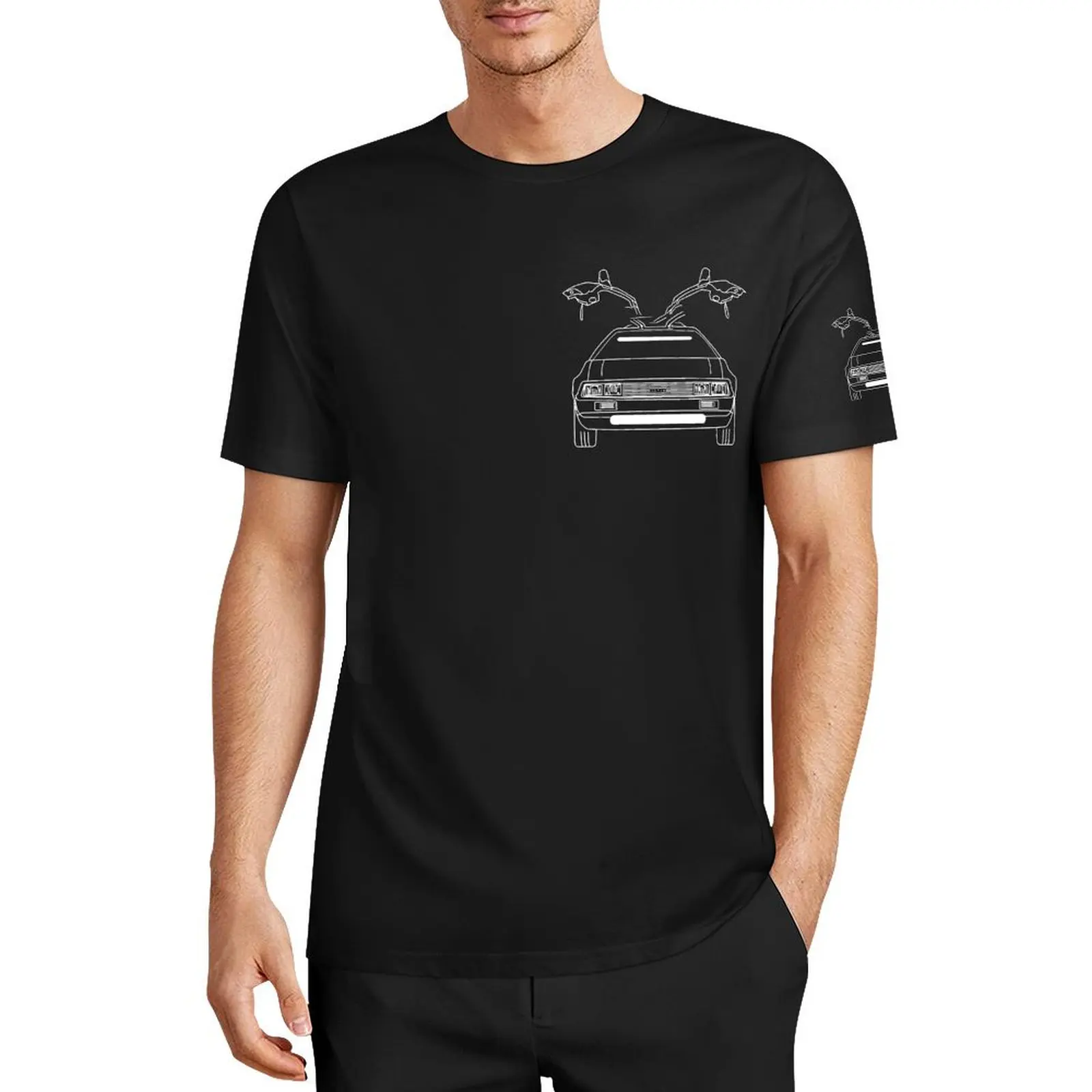 Delorean For Sale T-shirt Fresh Chest and Cuff Move  Novelty Tshirt Creative Travel USA Size