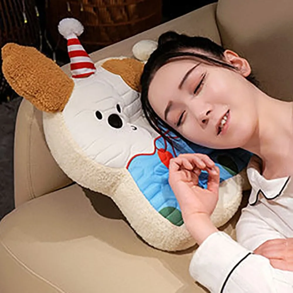 

Comfortable Cartoon Cooling Seat Cushion Non-slip Breathable Seat Pad Dog Pattern Soft Back Support Pillow Office