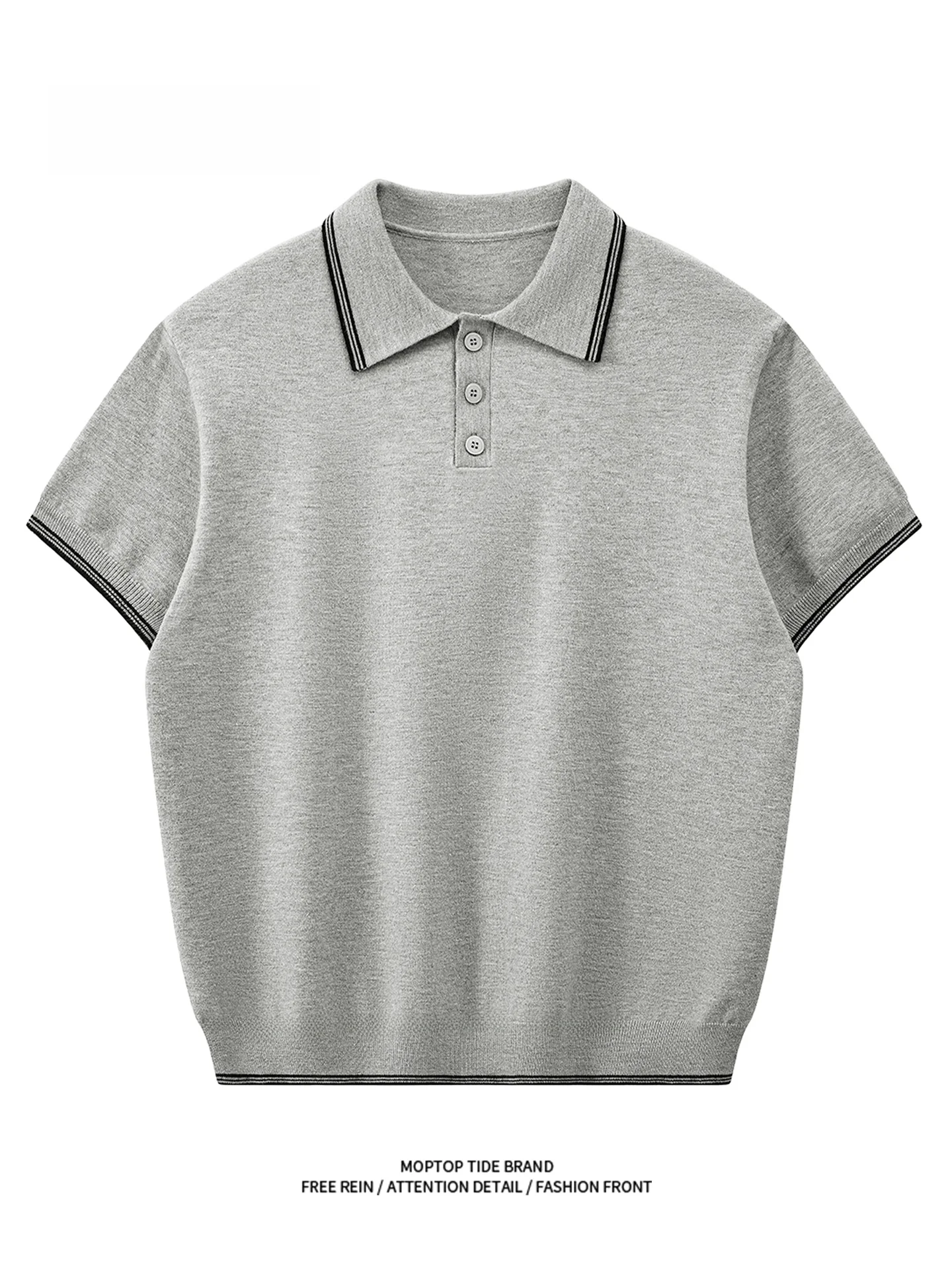 

Мужская серая вязаная футболка MMOPTOP с коротким рукавом, летняя, винтажная, с круглым вырезом, повседневный стиль, свободный крой