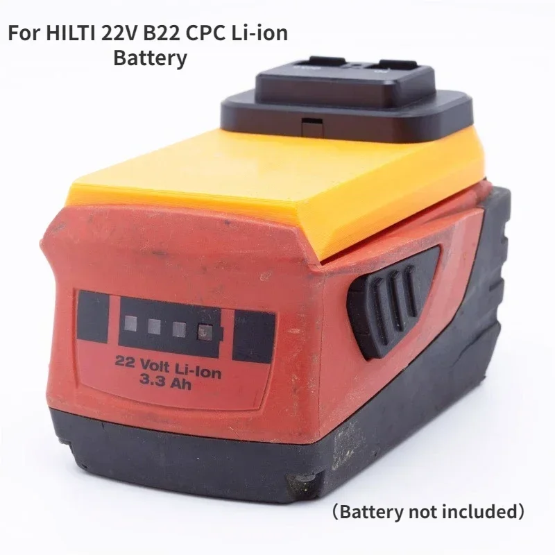 

Power Bank Source Adapter for HILTI 22V B22 CPC Volt Lithium Battery W/PD/QC3.0 USB For Phone Fast Charger（NO Battery ）