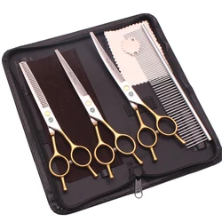 Grooming Scissors for Dogs Purple Dragon Stainless Straight Shears Curved Scissors Pet Thinning Shears Chunker Scissors Z3097