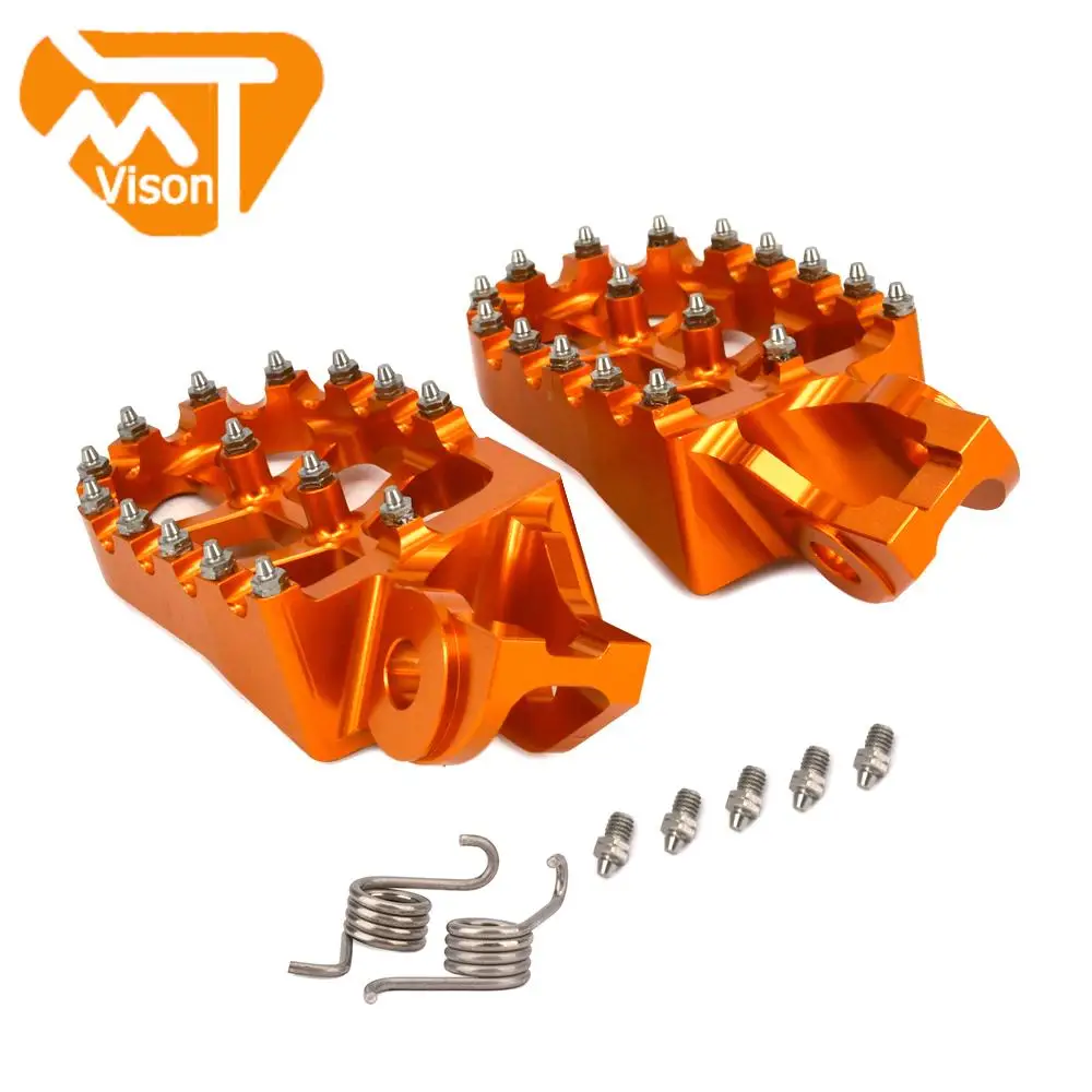 Motorcycle Aluminum FootRest pegs Pedals For KTM SX SX-F EXC EXCF XC XCF XCW 85 125 150 200 250 300 350 400 450 500 505-530