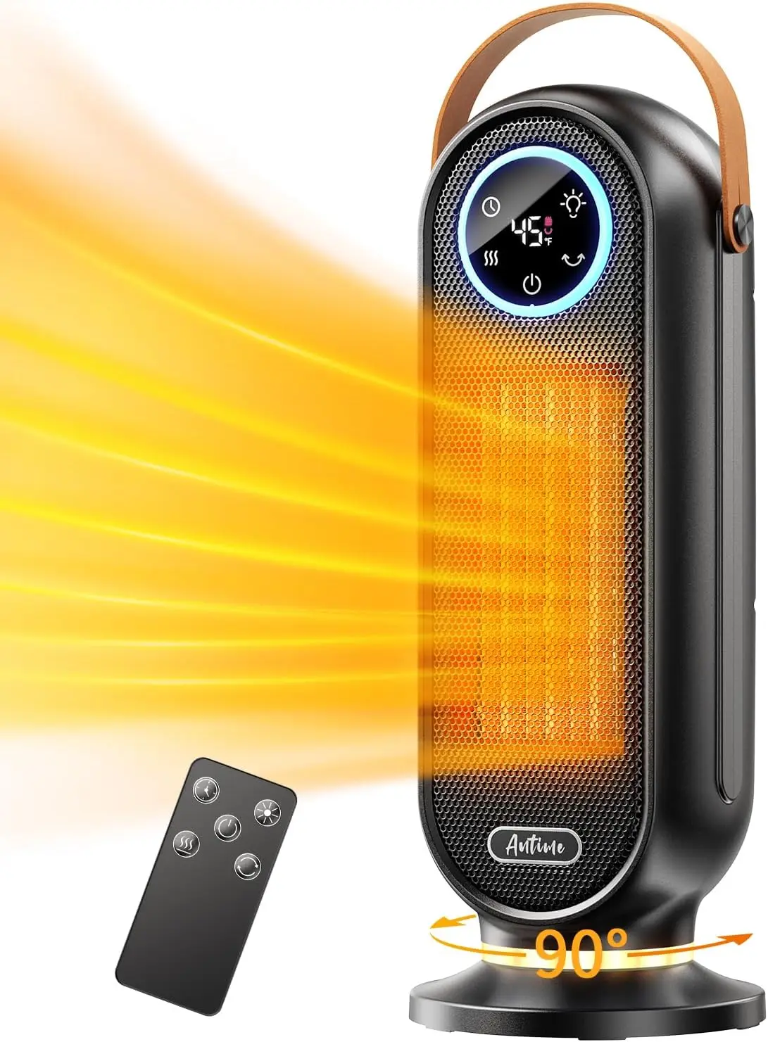 

Обогреватели для помещений, 16-дюймовый портативный электрический обогреватель для офиса, 1500 Вт, быстрый нагрев, с термостатом