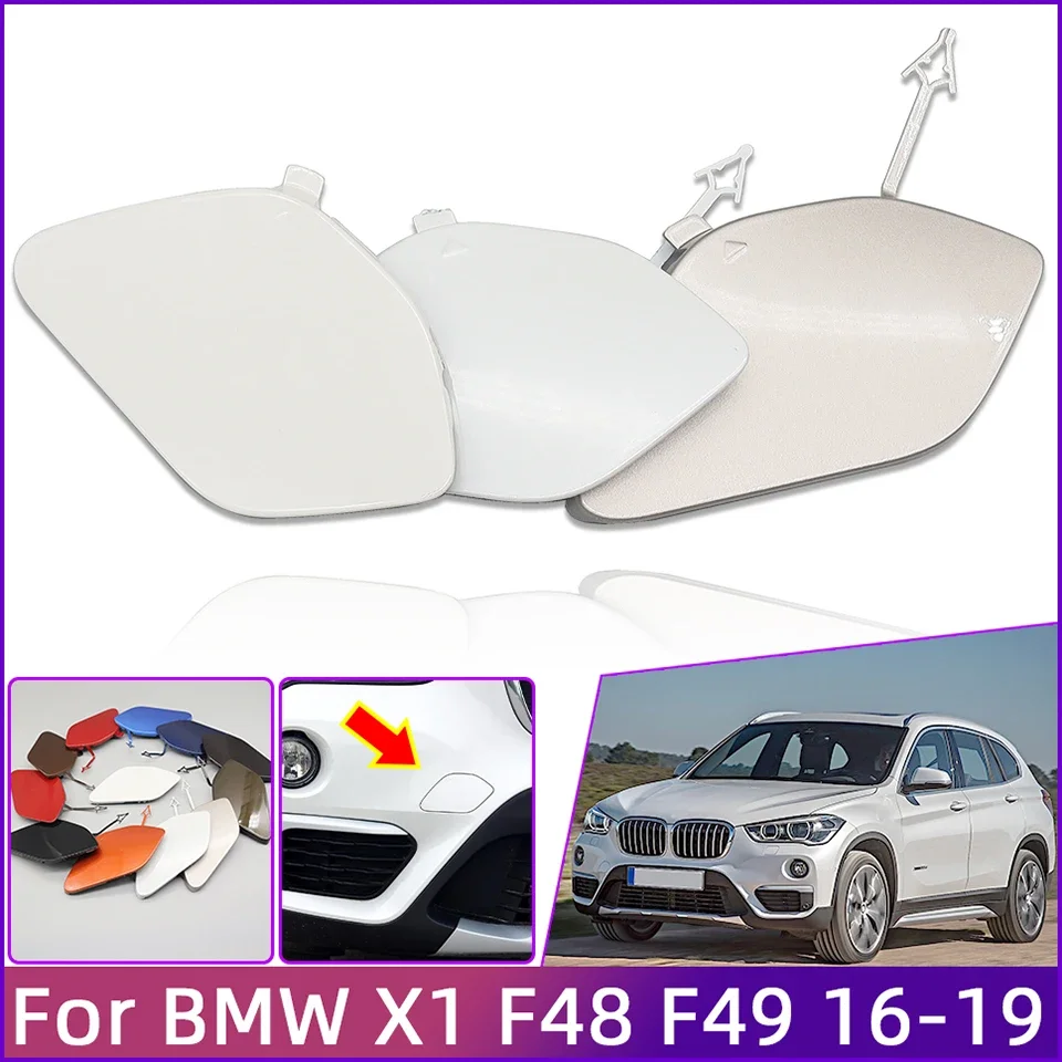 

Car Front Bumper Towing Hook Cover Tow Hauling Eye Cover Trim Cap Painted For BMW X1 Series F48 F49 2016 2017 2018 2019 2020