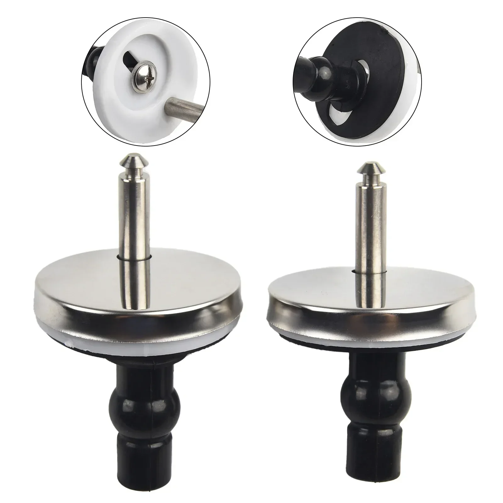 2Pcs Stainless Steel Toilet Seat Hinges Top Fix Hinge Pack Mountings Replacement Quick Fitting For Toilet Bathroom Furniture