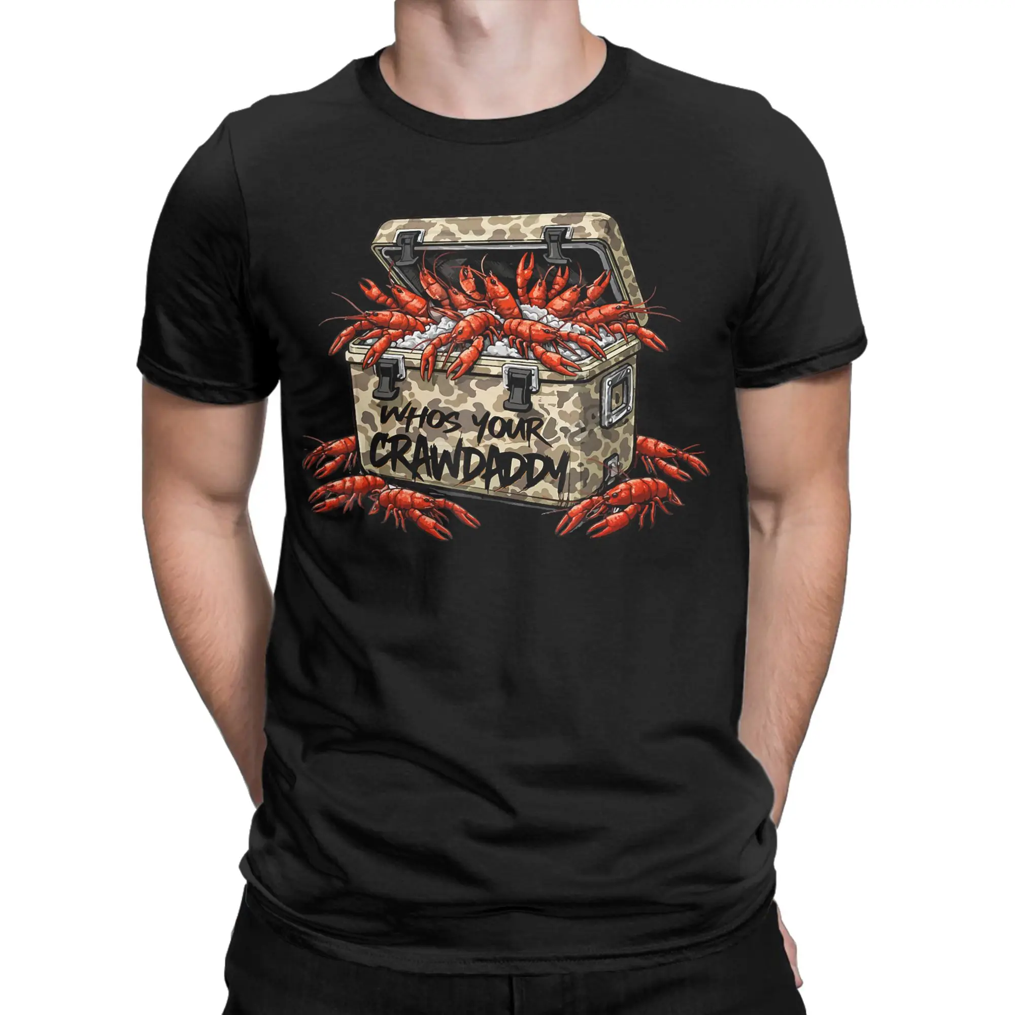 Who s Your Crawdaddy Funny Crawfish Boil Southern Men's T Shirt Funny Tees Short Sleeve Round Collar T-Shirts Clothing