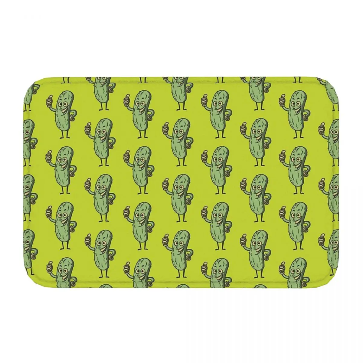 Cucumber Bath Mat PICKLE THUMBS UP Doormat Kitchen Carpet Outdoor Rug Home Decor