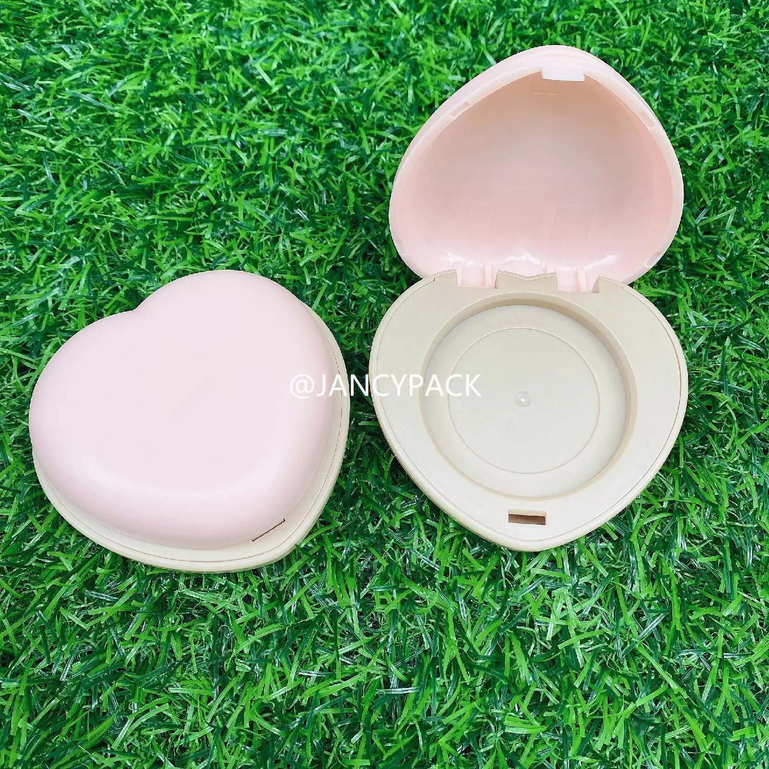 8g Nude heart shape empty lip tint case blusher highlighter storage jar