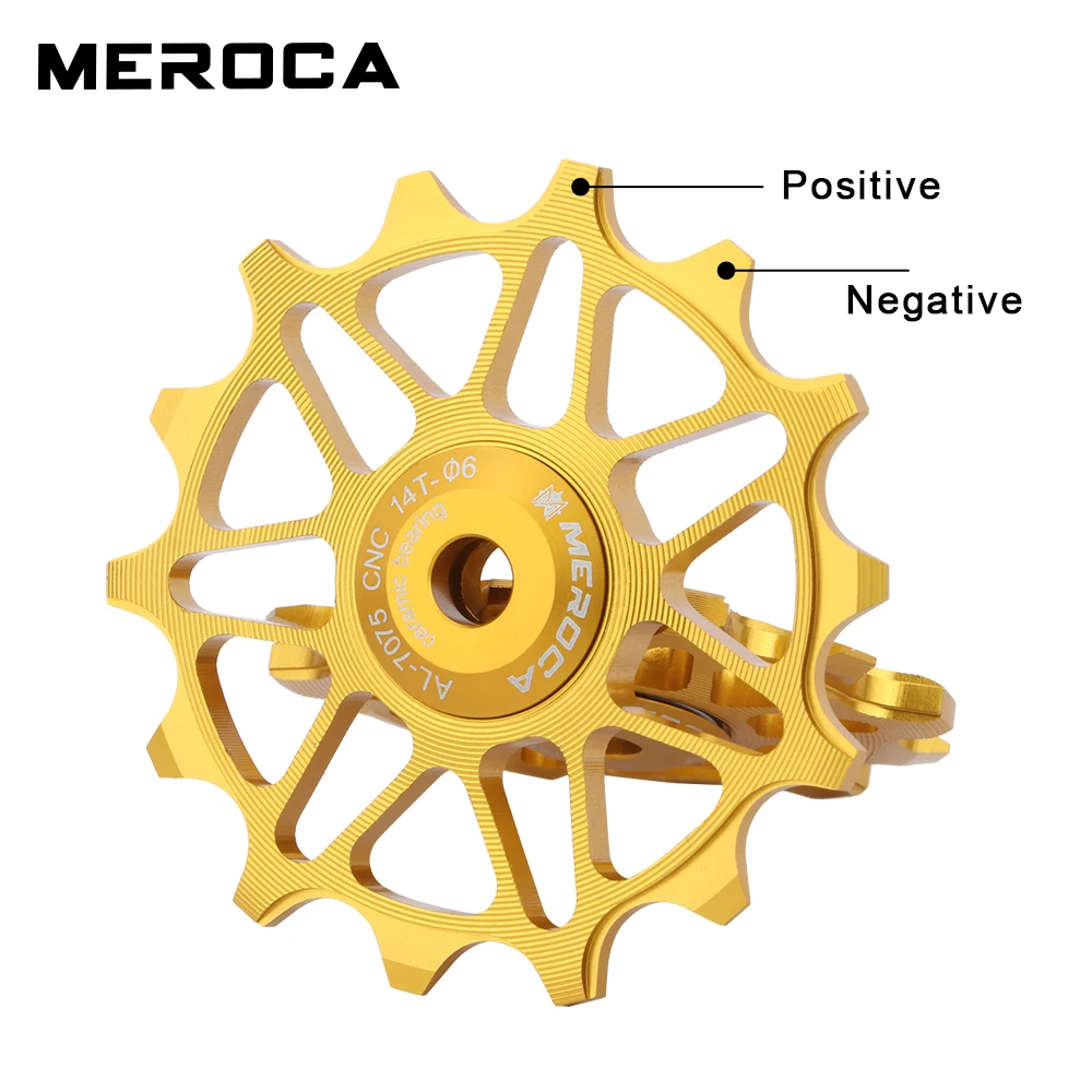 MEROCA Ceramic Pulleys 12/14T Bicycle Derailleur 9v 10v 11v Rear Derailleur Mtb Pulleys Wheel Ceramic Bearing Road Mountain Bike