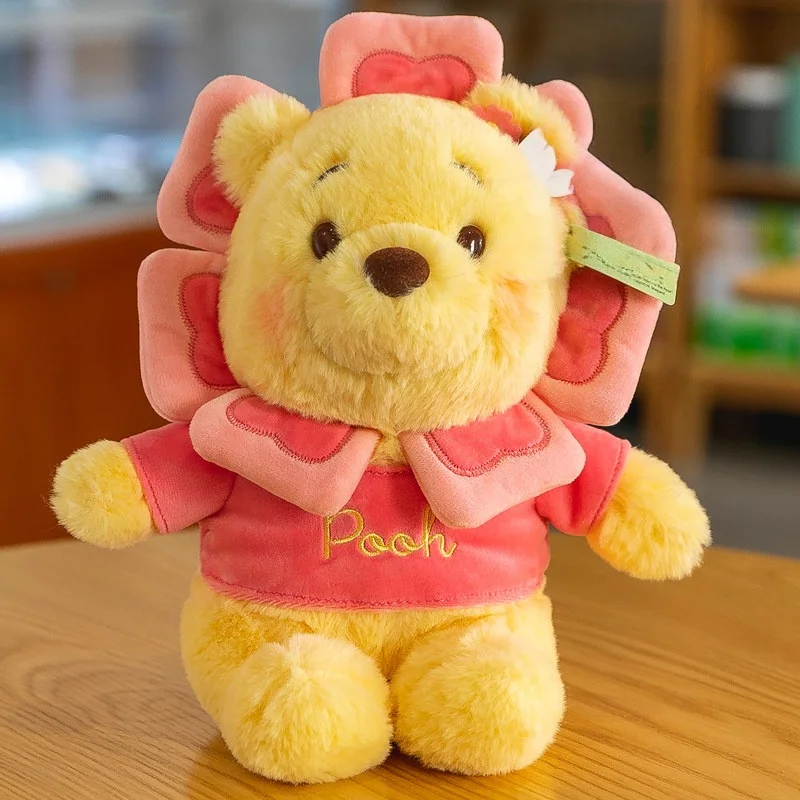 

Genuine Disney plush toy Poop Poop Winnie the Pooh doll strawberry bear doll flower fairy birthday gift girl