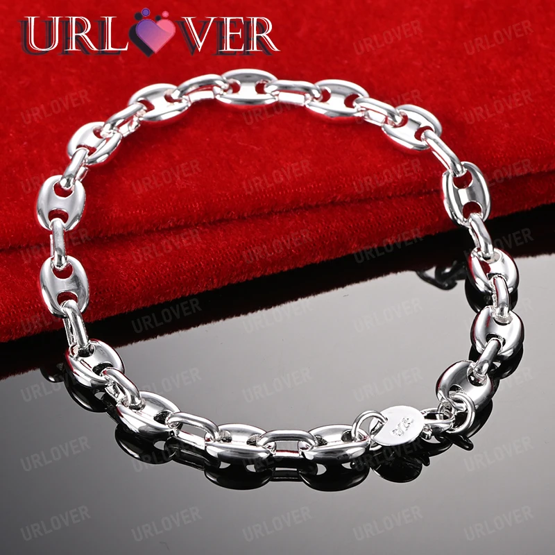 

925 Sterling Silver Bracelets Trend Popular Oval Chain Lady Party Fashion Jewelry Holiday Gift For Women Wedding Accessories
