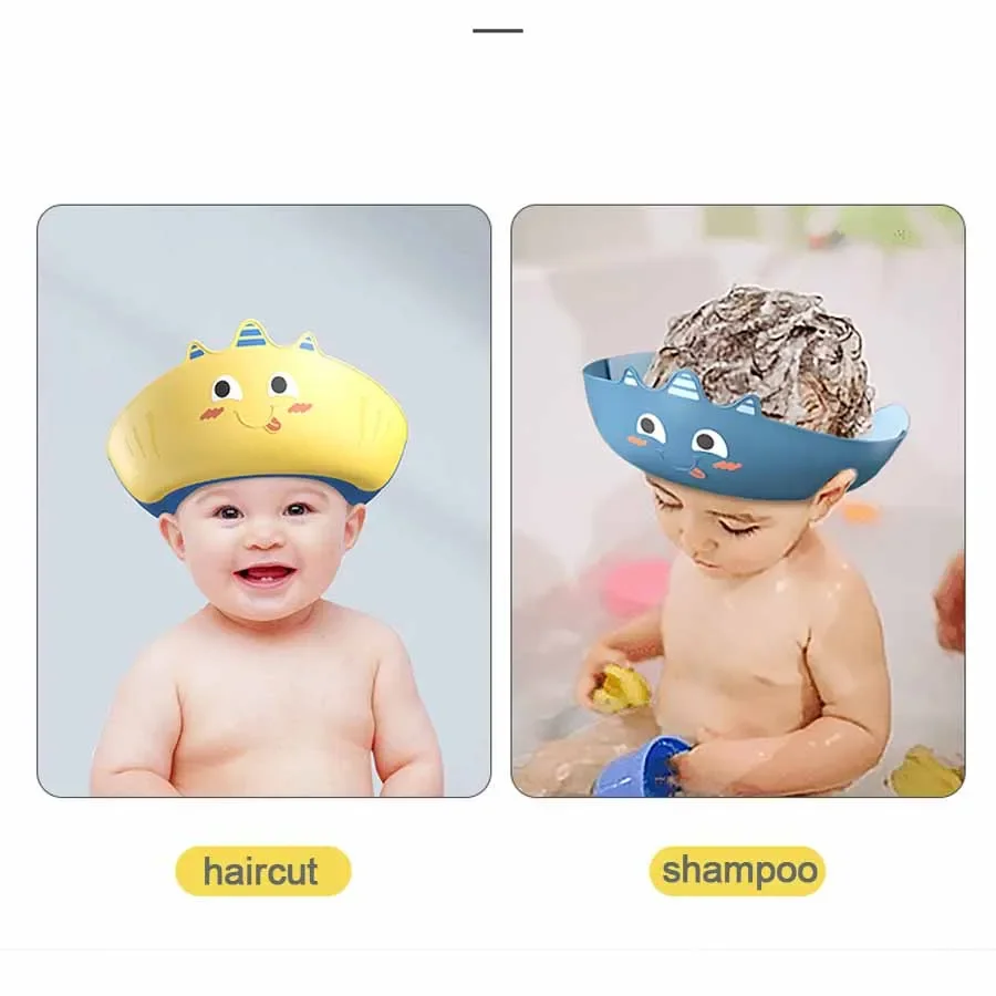 Children Shower Shampoos Hat Soft Adjustable Waterproof Wash Hair Hat for Kids Ear and Eye Safe Protection Baby Shampoo Cap image 3