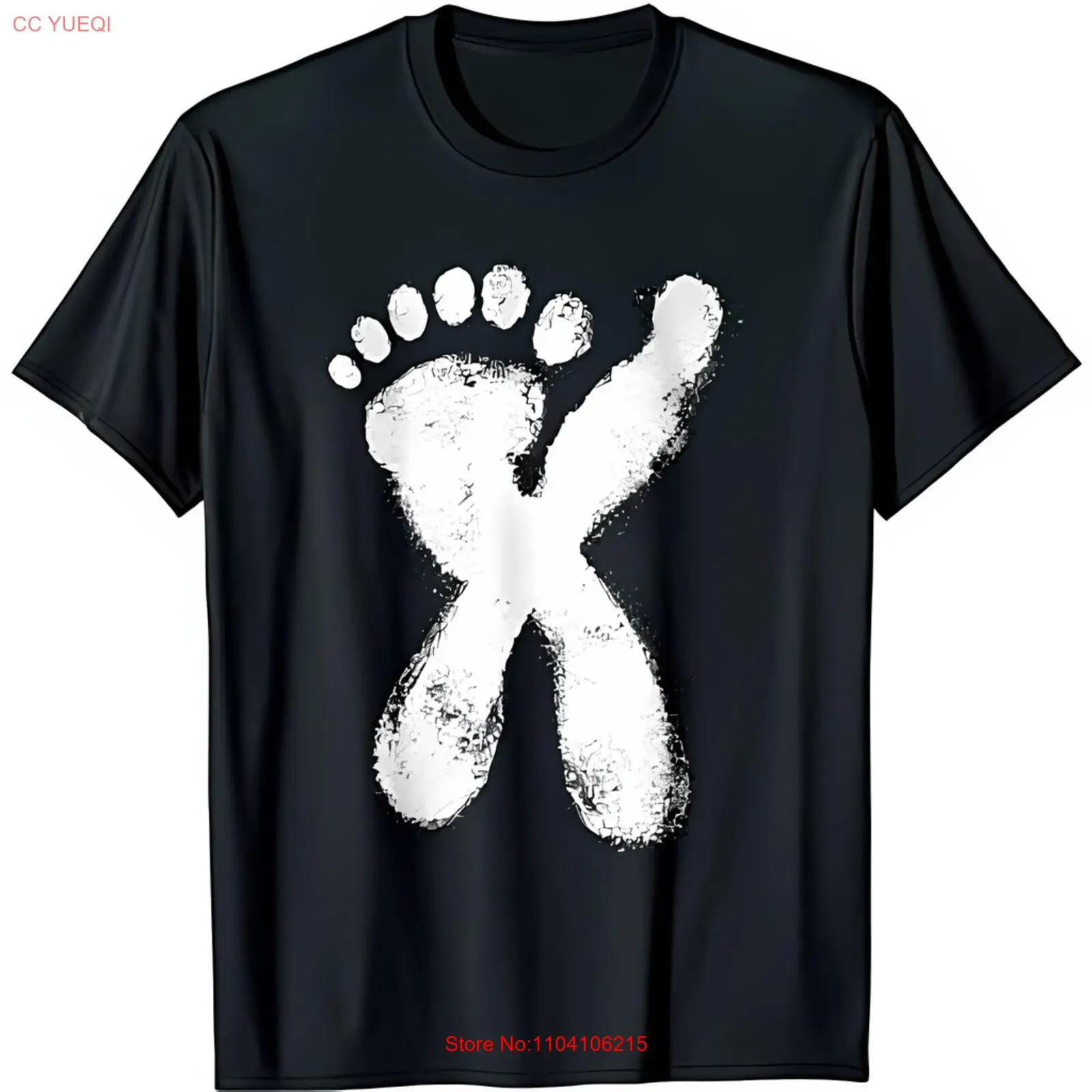 

Stylized Black T-Shirt with Unique White Graphic Rugged X Design