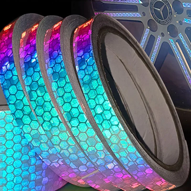 Warning Light Reflector Protective Sticker Reflective Film Car Reflective Safety Strip Stickers Car Rear View Mirror Decor Decal