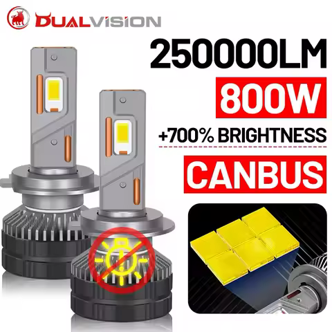 K5C H7 LED Headlight H4 H11 250000LM H1 H8 4300K 6500K Car Lamp HB3 9005 9006 HB4 9012 HIR2 H9 H16 5570 CSP 800W Canbus Fog Lamp
