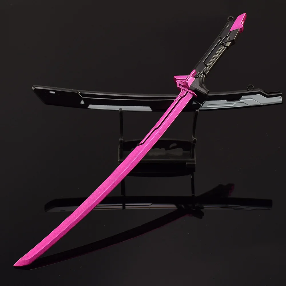 30 cm Valorant Game Perifere EX.O Rand Samurai Zwaard Katana Melee Wapen Modale Cosplay Prop Alle Metalen Model Kratten Jongens geschenken