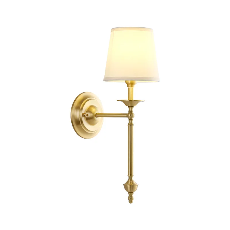 Todo cobre, estilo americano, lámpara de pared, moderna, minimalista, dormitorio, lámpara de noche, hotel, sala de estar, fondo