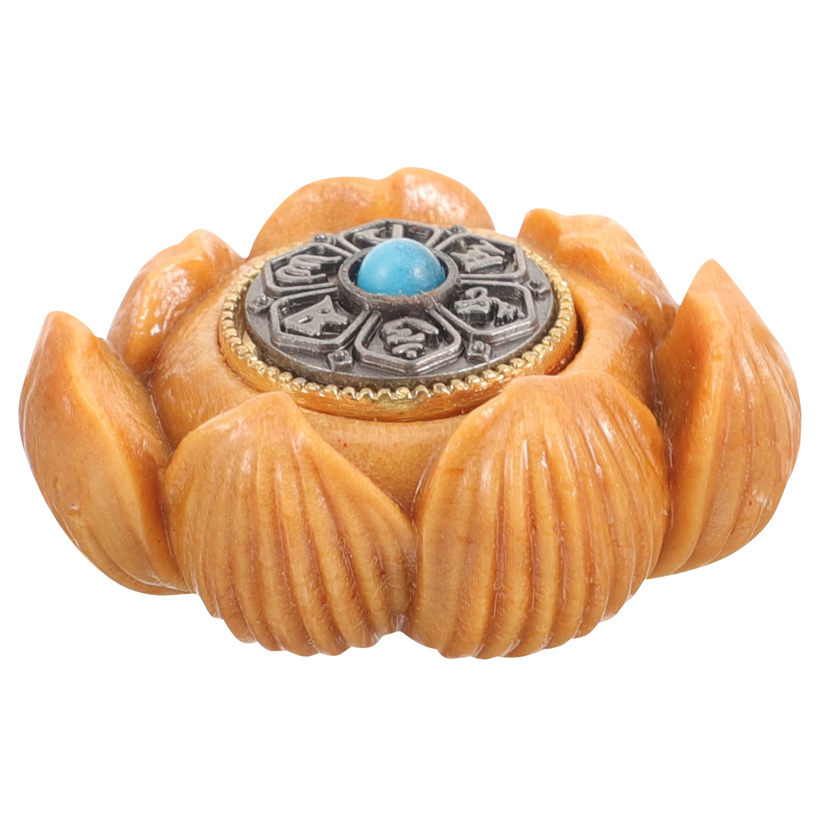 

1pcs Sandalwood Carving Hand Exercise Ball Desktop Decor Office Decoration Wood Craft Ornament Miniature Lotus Statue Home Decor