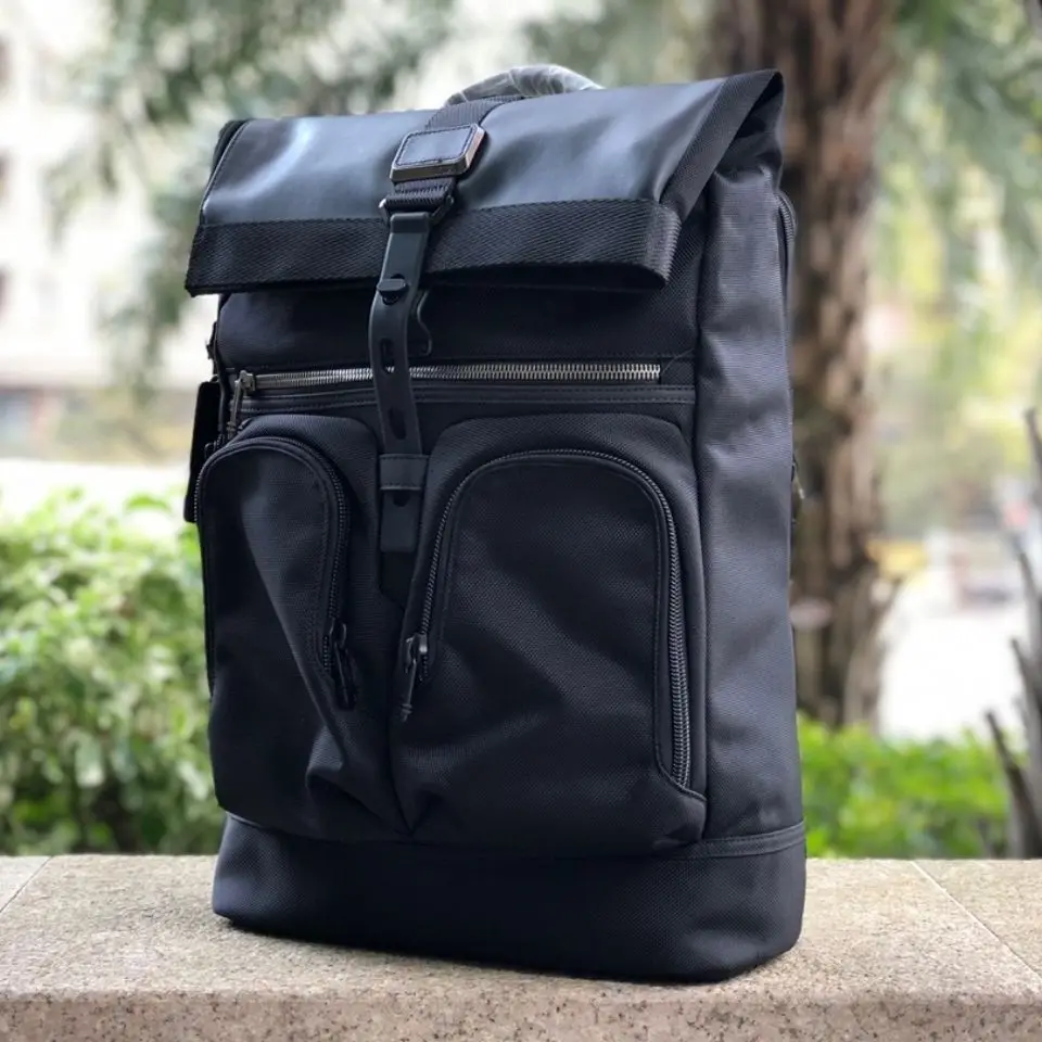 حقيبة ظهر عصرية للركاب للرجال، حقيبة نايلون أنيقة ذات سعة كبيرة للعمل ورحلات عطلة نهاية الأسبوع 232388 #6