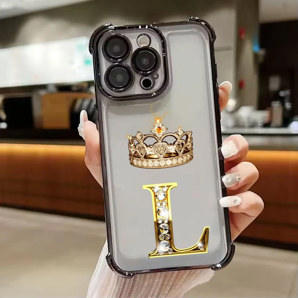 

Letter L Q I R S P Phone Case For Xiaomi 15T 14T 13 Pro 15 F8 Ultra Poco X7 F7 Pro 5G X3 X5 X6 F5 M7 Soft Shockproof Clear Cover