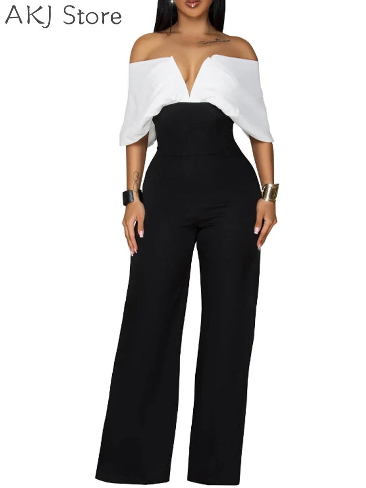 

Women Off the Shoulder Wide leg Jumpsuit