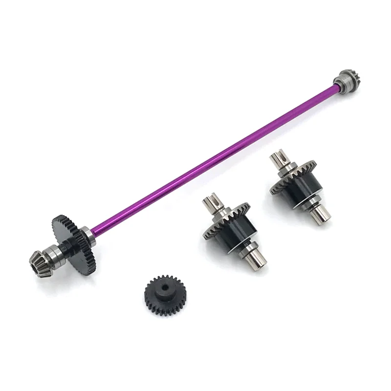 

Metal Upgrade Front & Rear Differential Center Drive Shaft Assembly Motor Gear For WLtoys 1/12 124018 124019 RC Car Parts