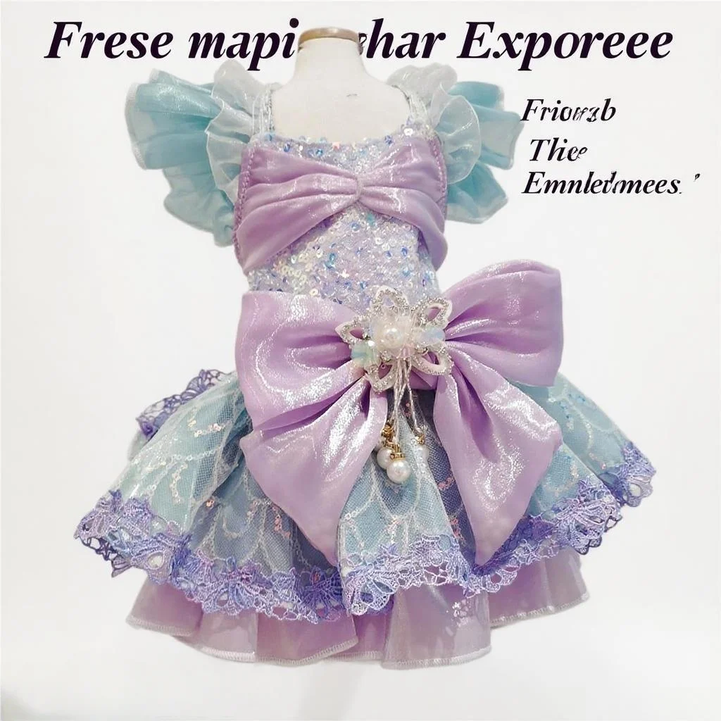 

Luxury Mermaid Dog Clothes Costume for Dog Dresses Sparkly Sequin Princess Apparel for Pets Dogs Small Medium Party Outfit